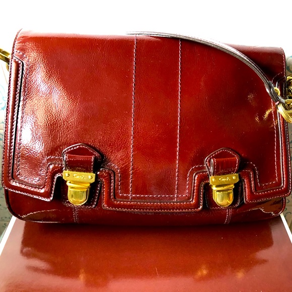 Coach Handbags - Coach leather cross body with brass fixtures